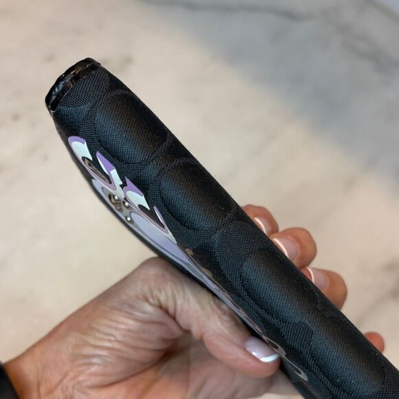 Coach Wallet Y2K Maralee Jacquard Signature Logo Full Zip Wallet - Picture 11 of 16